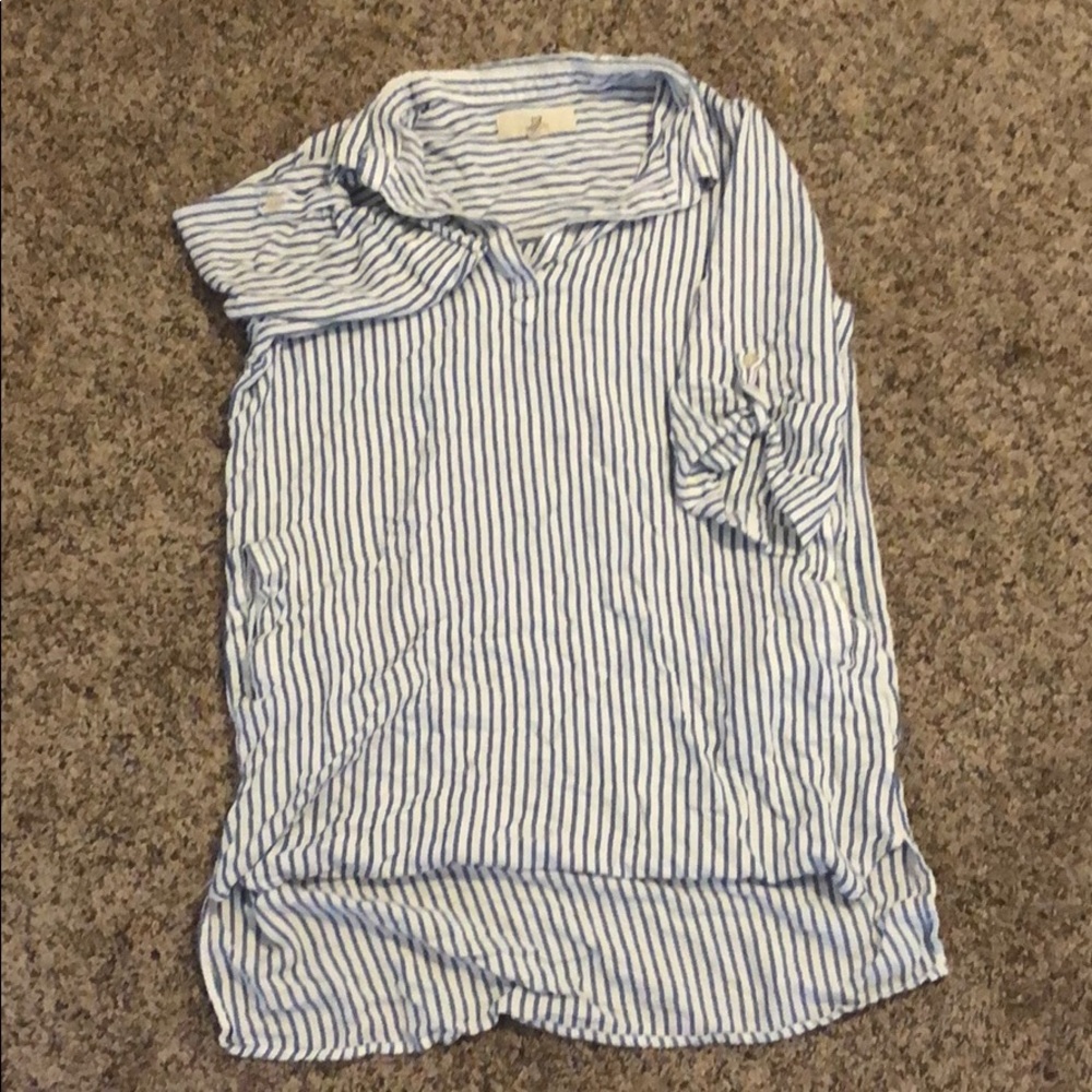 Hi-Lo striped shirt